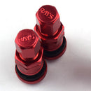4PCS Aluminum Bolt-in Car Tubeless Wheel Tire Valve Stem With Dust Cap Red