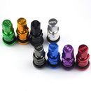 4PCS Aluminum Bolt-in Car Tubeless Wheel Tire Valve Stem With Dust Cap Red