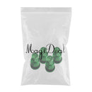 4x Aluminum Bolt-in Car Tubeless Wheel Tire Valve Stem With Dust Cap Green