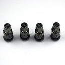4PCS Aluminum Bolt-in Car Tubeless Wheel Tire Valve Stem With Dust Cap Gray