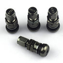 4PCS Aluminum Bolt-in Car Tubeless Wheel Tire Valve Stem With Dust Cap Gray
