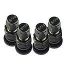 4PCS Aluminum Bolt-in Car Tubeless Wheel Tire Valve Stem With Dust Cap Gray