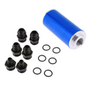 High Flow Racing Inline Oil Fuel Petrol Filter With AN10 AN8 AN6 Fittings Adapter Aluminum