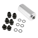 High Flow Racing Inline Oil Fuel Petrol Filter With AN10 AN8 AN6 Fittings Adapter Aluminum
