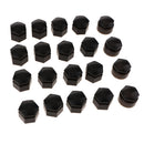 20PCS Black Wheel Nut Bolt Tire Screw Cover Cap Dust Cover 22mm For Audi Q7