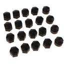 20PCS Black Wheel Nut Bolt Tire Screw Cover Cap Dust Cover 22mm For Audi Q7