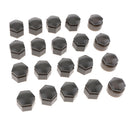 20PCS Gray Wheel Nut Bolt Tire Screw Cover Cap Dust Cover 22mm For Audi Q7