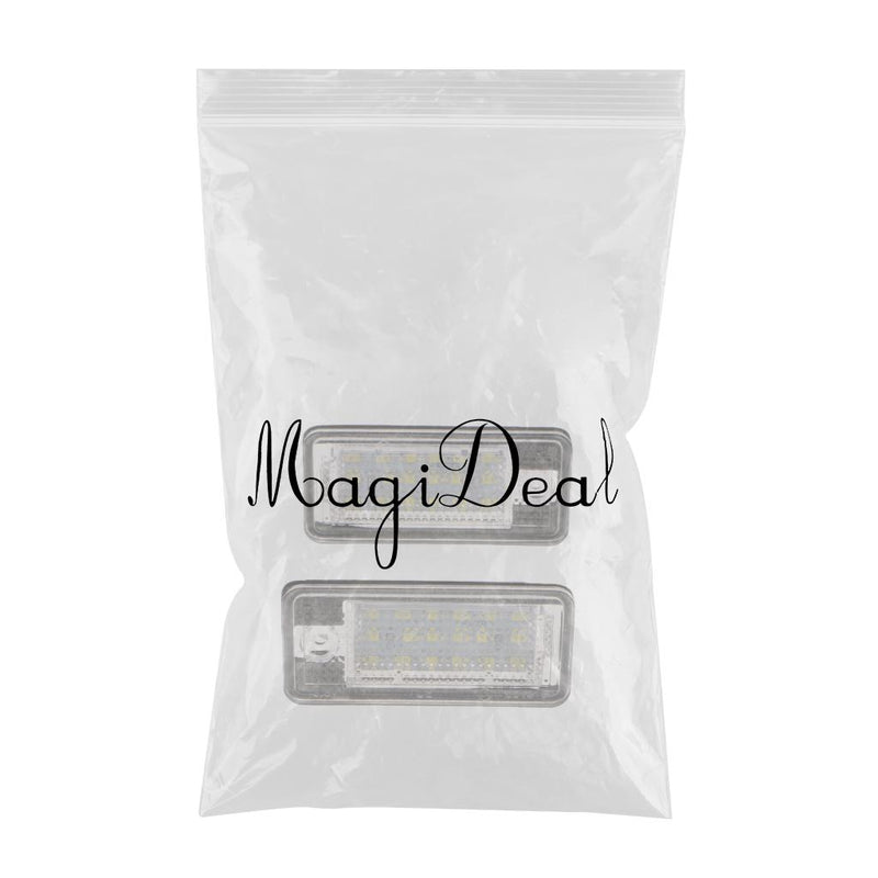 1 Set (2pcs) 6500K White Car License Plate Lights LED Lamp for Audi A3 A4 B6 B7 A6 A8 Q7 A5