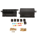 Car 11 Way Blade Fuse Holder Box Car Relay Box with Spade Terminals and fuses