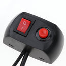1 Pair Universal Car Grill Flashing COB LED Light Bar with Switch Kit - Red and Blue
