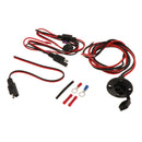 SAE to Connector 12/18AWG with Solar Weatherproof SAE Socket sidewall Port, SAE Waterproof Quick Connect Panel Mount