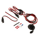 SAE to Connector 12/18AWG with Solar Weatherproof SAE Socket sidewall Port, SAE Waterproof Quick Connect Panel Mount