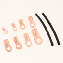 245PCS Open Barrel Wire Crimp Copper Ring Lugs Terminal Connector with Heat Shrink Tubing Assortment Kit