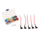 Total 130 Pieces, Car Add-A-Circuit Fuse TAP Adapter Fuse Holder with Fuse 2A 3A 5A 7.5 A 10A 15A 20A 25A 30A 35A