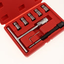 7pcs Diesel Injector Seat Cutter Set with Flat Reamer Cleaner Carbon Remover Universal Car Garage Tool Kit