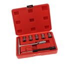 7pcs Diesel Injector Seat Cutter Set with Flat Reamer Cleaner Carbon Remover Universal Car Garage Tool Kit