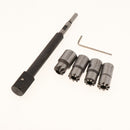 5pcs Diesel Injector Seat Cutter Set with Flat Reamer Cleaner Carbon Remover Universal Car Garage Tool Kit