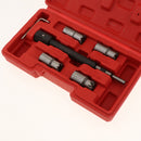 5pcs Diesel Injector Seat Cutter Set with Flat Reamer Cleaner Carbon Remover Universal Car Garage Tool Kit