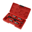 5pcs Diesel Injector Seat Cutter Set with Flat Reamer Cleaner Carbon Remover Universal Car Garage Tool Kit