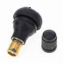 100pcs Auto TR412 Rubber Snap-in Tire Valve Stem for ATV, Lawn Mower