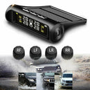 Aftermarket Tire Pressure Monitoring System TPMS Solar Power Universal Wireless + 4 External Sensors Real-time Display