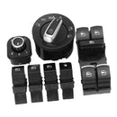 7Pcs Master Window Headlamp Window Fuel Gas Car Switch Kit Fit for VW Passat
