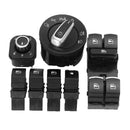 7Pcs Master Window Headlamp Window Fuel Gas Car Switch Kit Fit for VW Passat
