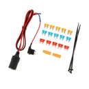 Car Cigarette Lighter, Add-a-Circuit Fuse Tap Cable 1 Meter, 5A 10A 15A Blade Fuse Holder Medium Size Remover