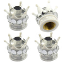 4 Piece Crown Bling Vehicle Decor Princess Rhinestone Tire Air Valve Stem Caps, Crystal Crown Car Decoration for Auto Tire/Wheel