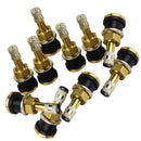 10 Pieces Car Truck TR501 Straight Copper Tubeless Tire Wheel Valve Stem Universal,1.9inch