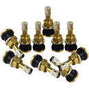 10 Pieces Car Truck TR501 Straight Copper Tubeless Tire Wheel Valve Stem Universal,1.9inch