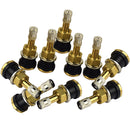 10 Pieces Car Truck TR501 Straight Copper Tubeless Tire Wheel Valve Stem Universal,1.9inch