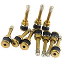 10Pcs TR502 Universal Straight Brass Truck Tire Valve Stem Wheels, 0.63inch Rim Hole for Car/Bus/RV/Motorhome/Camper/Trailer