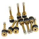 10Pcs TR502 Universal Straight Brass Truck Tire Valve Stem Wheels, 0.63inch Rim Hole for Car/Bus/RV/Motorhome/Camper/Trailer