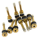 10Pcs TR502 Universal Straight Brass Truck Tire Valve Stem Wheels, 0.63inch Rim Hole for Car/Bus/RV/Motorhome/Camper/Trailer