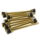 10x 134mm Brass Auto Tire Valve Extension Adaptor, Air Tyre Stem Extender Inflation Stright