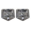 2pcs Car Truck Trailer Camp Stainless Steel Folding T Shape Handle Lock Tool Latch
