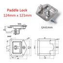 2pcs Car Truck Trailer Camp Stainless Steel Folding T Shape Handle Lock Tool Latch