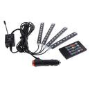 4 Pieces 9 LED Car Auto Strip Light Decorative Lamps Interior 7 Light