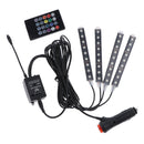 4 Pieces 9 LED Car Auto Strip Light Decorative Lamps Interior 7 Light