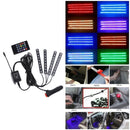 4 Pieces 9 LED Car Auto Strip Light Decorative Lamps Interior 7 Light