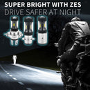 H4/BA20D/P15D 36W Motorcycle Headlight Bulb 3000LM Headlamp BA20D White