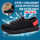 TENGOO Men's Safety Shoes Work Shoes Waterproof Running Hiking Camping Shoes Non-Slip Soft