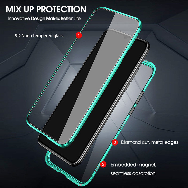 Bakeey 360 Curved Screen Front+Back Double-sided Full Body 9H Tempered Glass Metal Magnetic Adsorption Flip Protective Case Xiaomi Mi Note 10 / Xiaomi Mi Note 10 Pro / Xiaomi Mi CC9 Pro