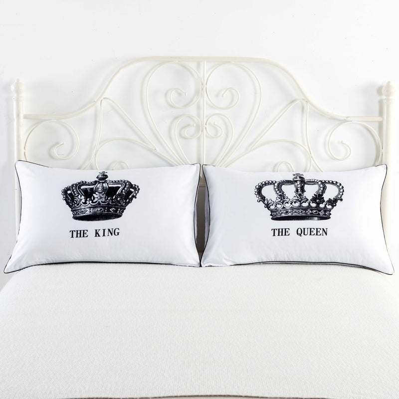 Bedding Pillowcase White Pillowcase For Couple Polyester-Cotton Pillow Case