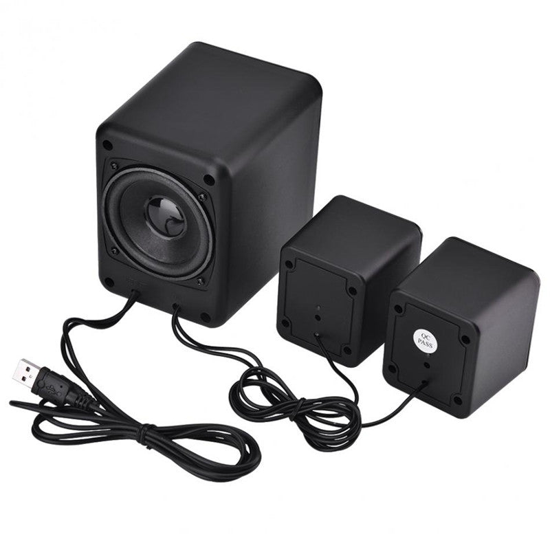 SADA D-203 Universal Desktop Stereo 3.5mm Aux Speaker USB Wired Loudspeaker for PC Tablet Phone