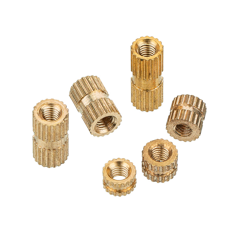 Suleve M3BN5 150Pcs M3 Knurled Brass Threaded Insert Nut Female Thread Embedment Nuts Assortment