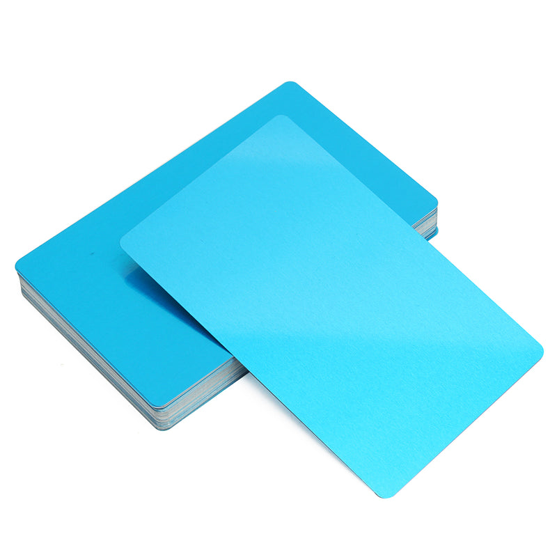 50Pcs 84x56x0.17mm Laser Marking Blank Business Card Name Cards Aluminum Alloy