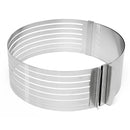 20cm Adjustable Cut Layered Stainless Steel Round Ring Circular Baking Mold Bakeware