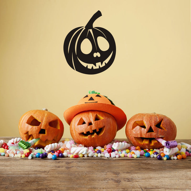 Creative Halloween Pumpkin Innovative Carved Wall Sticker Waterproof  Vinyl Art Decorative Stickers
